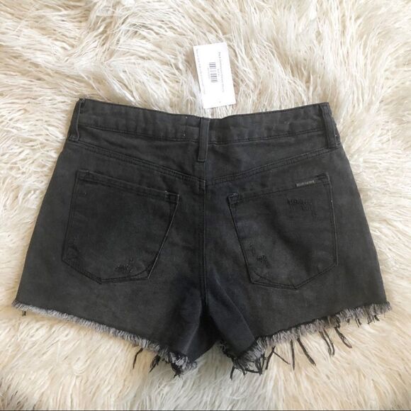 Denim Black Cut off Shorts - Picture 4 of 4